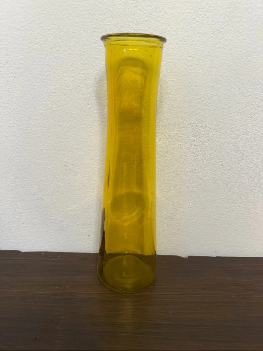 Yellow Glass Decorative Vase